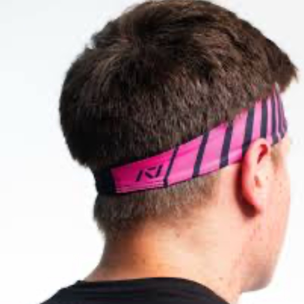 New! A7 Pink, Black Headband